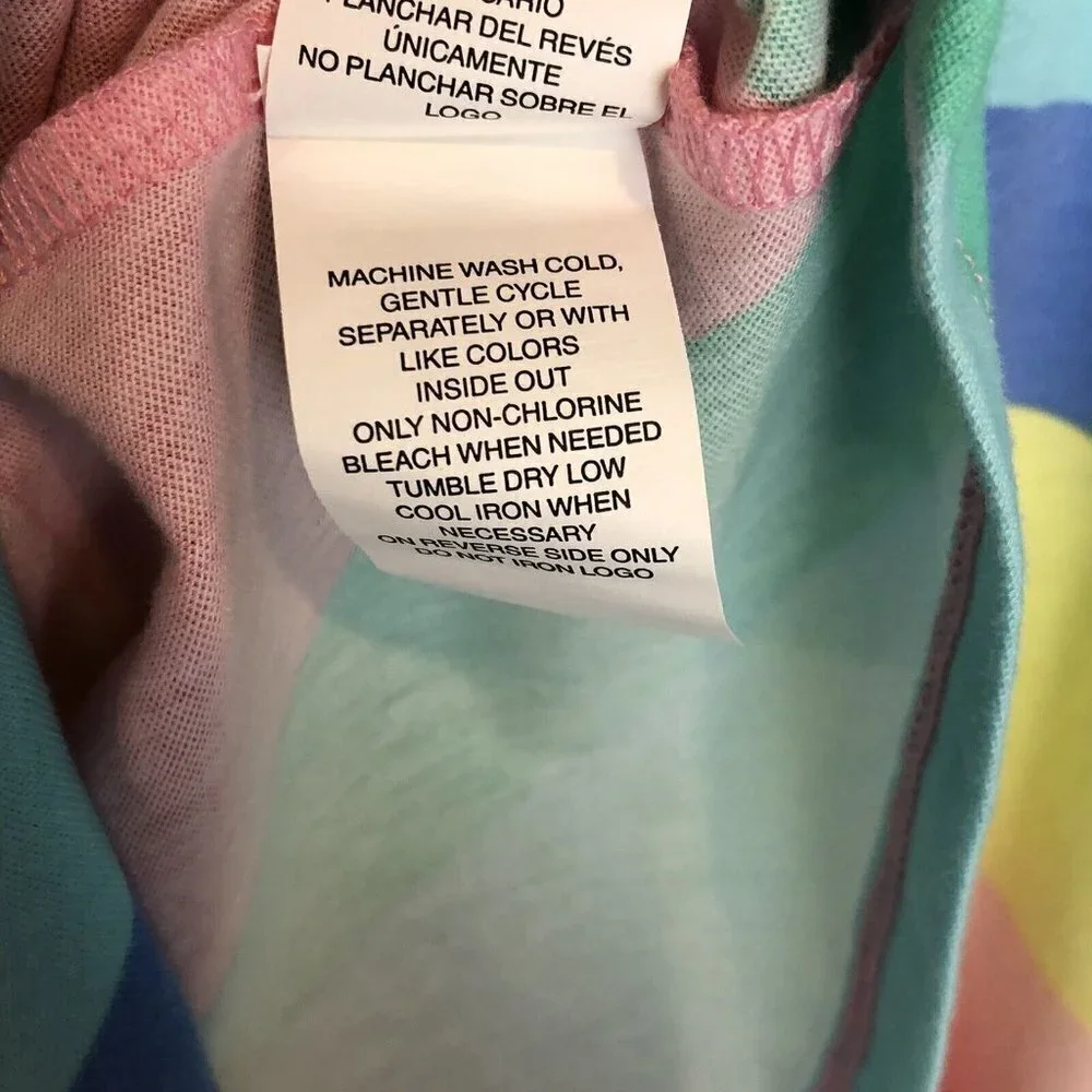 The Children's Place Short Sleeve Rainbow Dress Size 16 XXL NWT Cherry Blossom